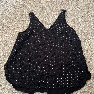 Black polka dot tank